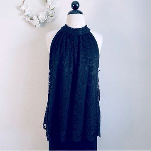 Simply Vera VeraWang Black Lace Sleeveless Blouse